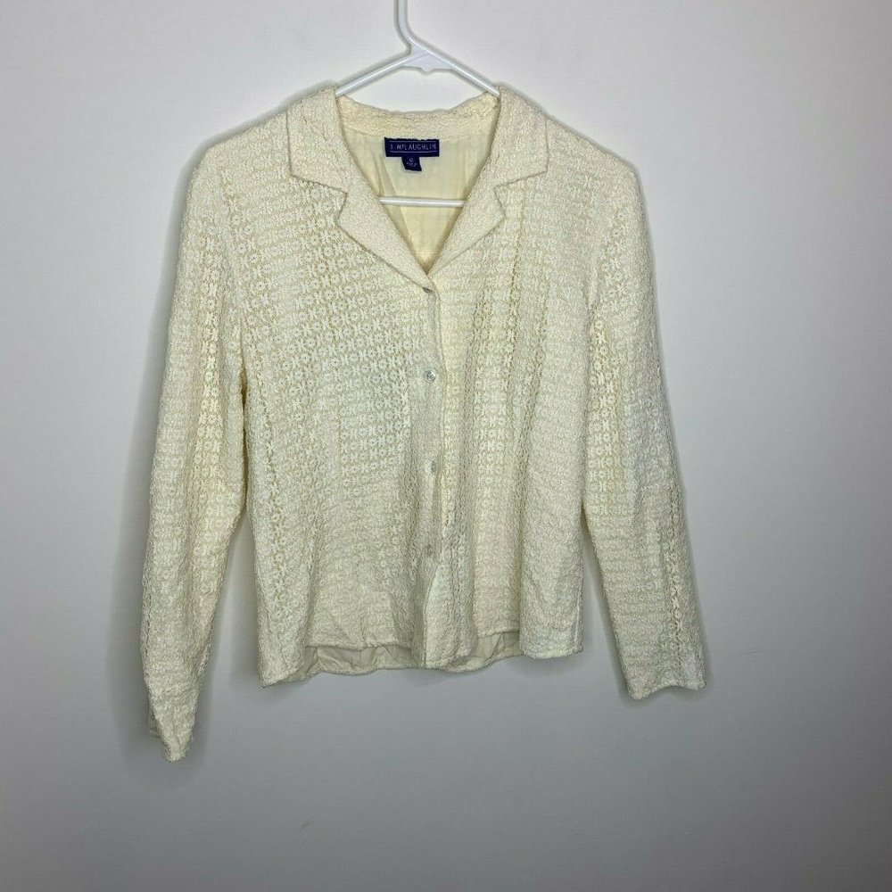 Vintage J.McLaughlin Womens 12 Off White Blazer